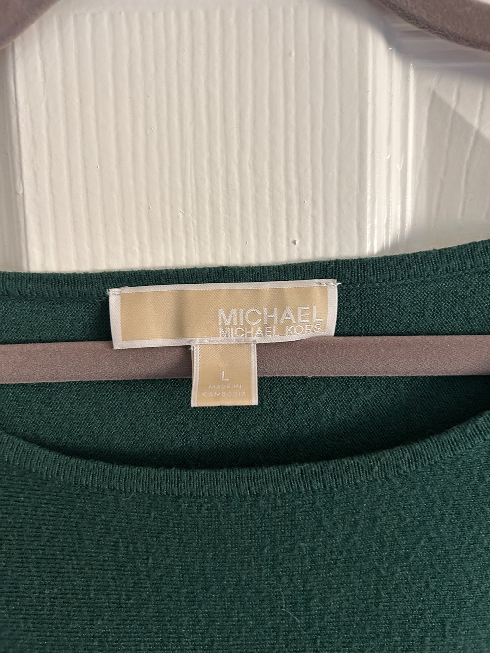 Michael Kors Green Oversized Hi Low Tunic Sweater Top L - Picture 2 of 10